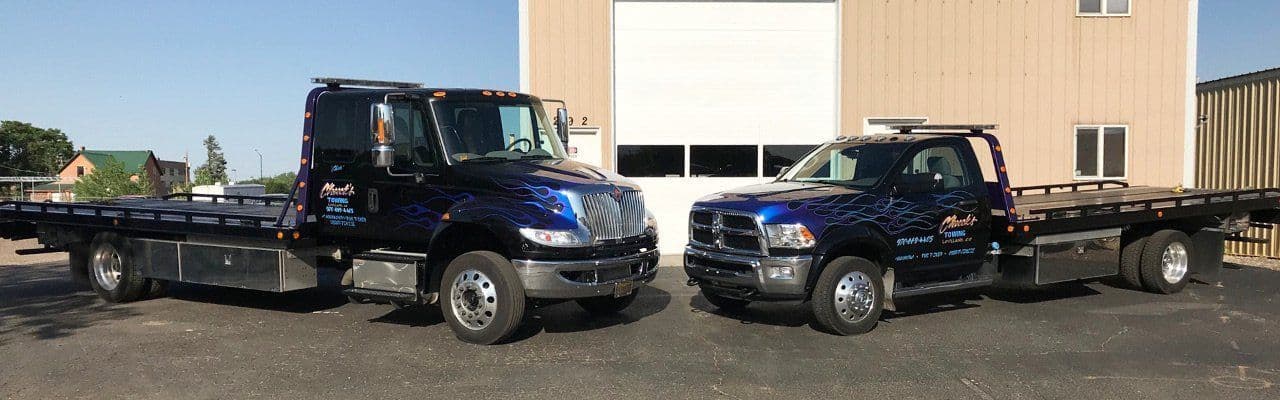 Tow truck on assignment in Loveland