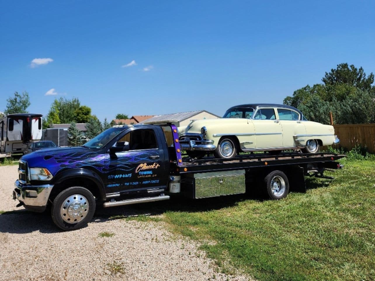 Service vehicle ready for roadside assistance