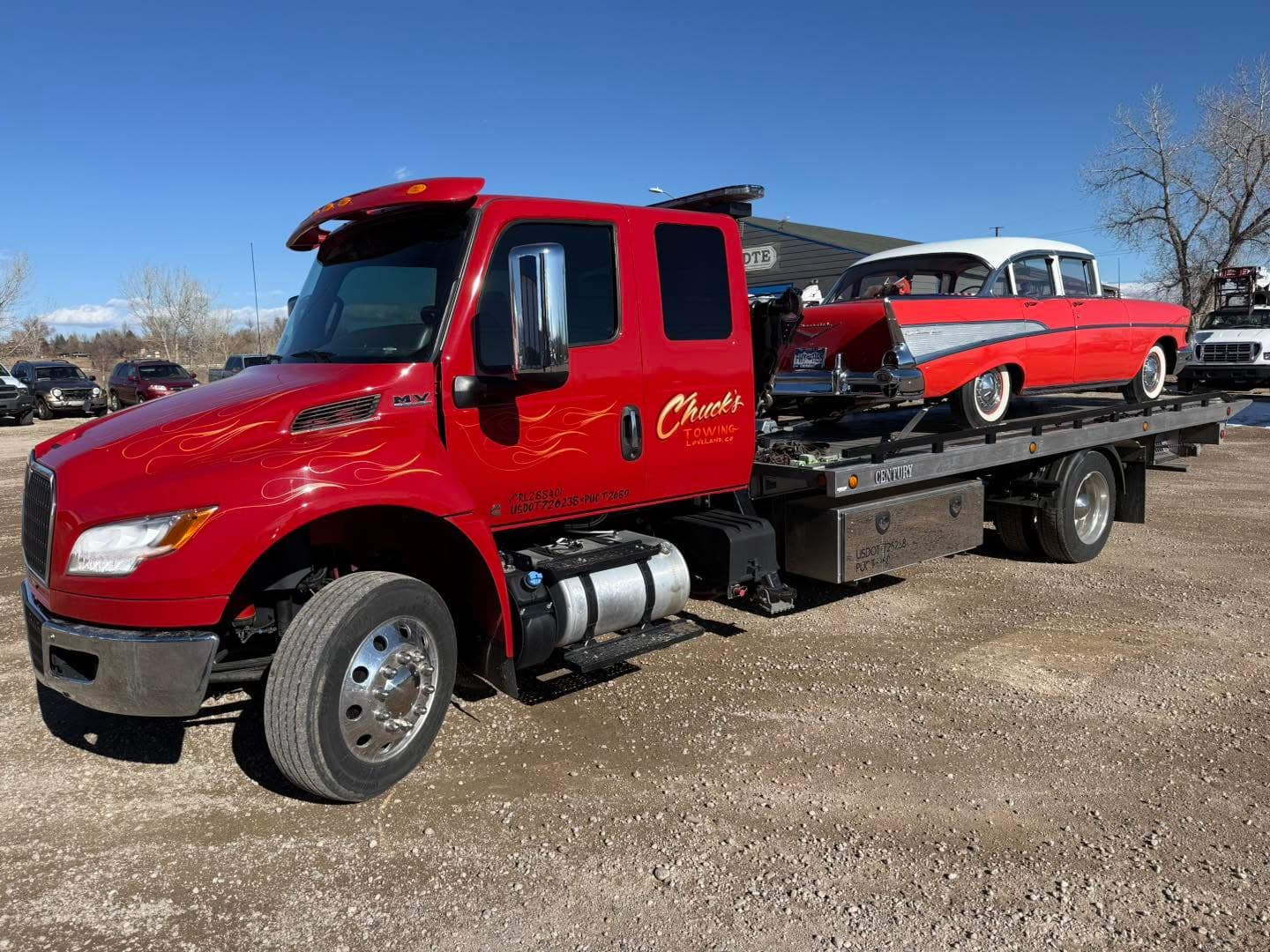 Flatbed transport — classic car delivery